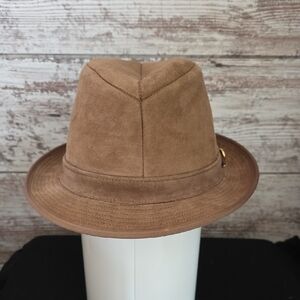 Howards Brown Suede Fedora Hat Size 7 Vintage